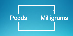 Poods to milligrams